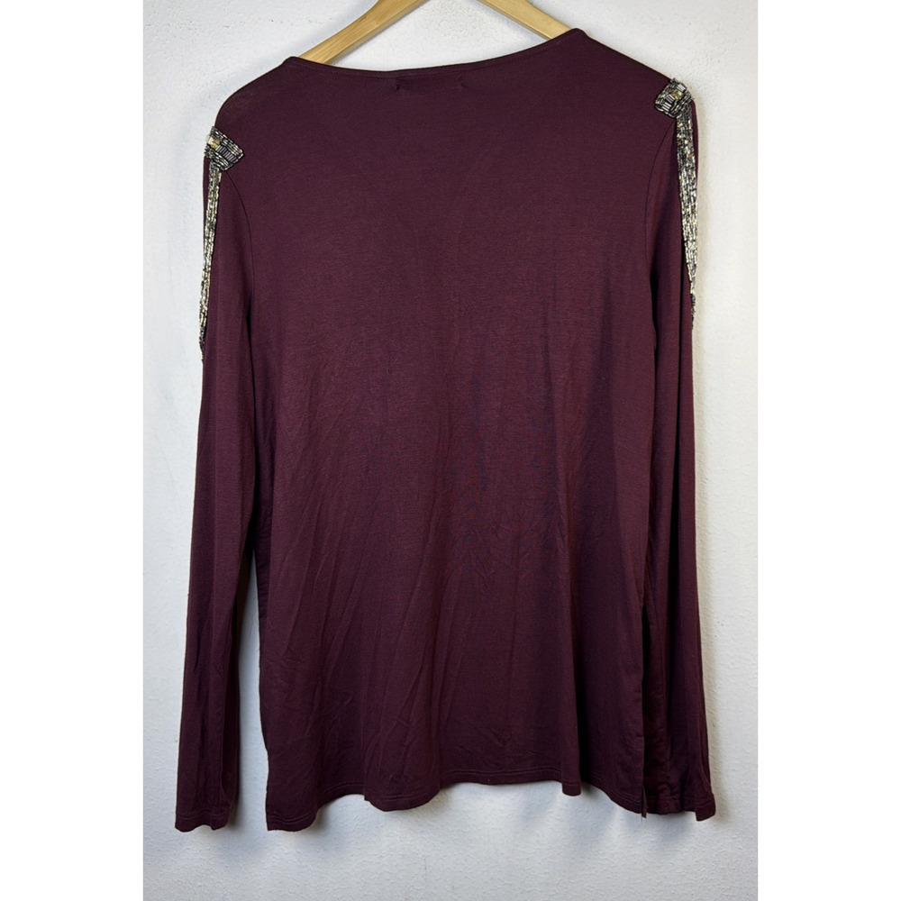 Buckle BKE boutique metal top military utility burgundy medium whimsygoth NWT - Picture 9 of 12